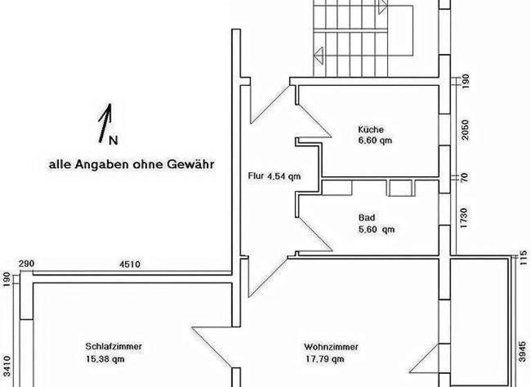 Wohnung zur Miete 330 € 2 Zimmer 50,7 m² 2. Geschoss frei ab 01.05.2026 Lessingstraße 7 Braunsbedra 06242