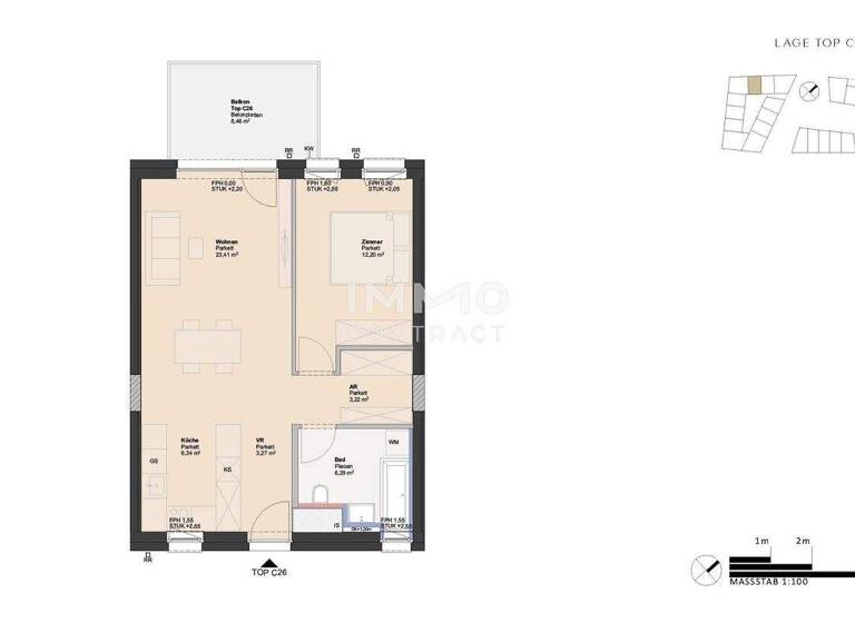 Wohnung zum Kauf - Erstbezug 234.000 € 2 Zimmer 54,7 m² Ufer Linz 4030