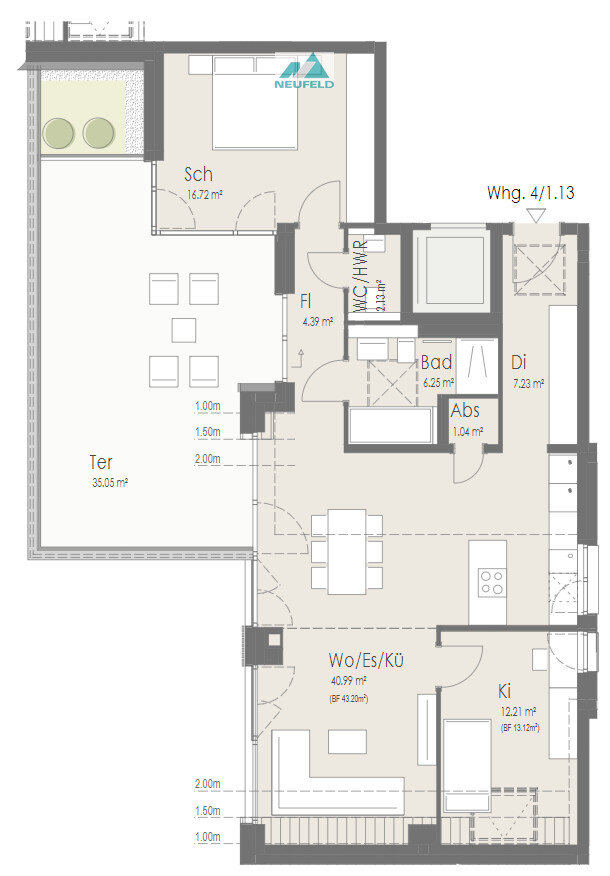 Wohnung zur Miete 1.490 € 3 Zimmer 108,5 m²<br/>Wohnfläche 2.<br/>Geschoss 01.04.2025<br/>Verfügbarkeit Stein Neuenstadt am Kocher 74196