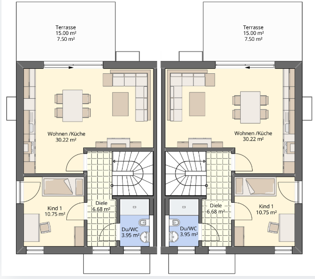 Doppelhaushälfte zum Kauf provisionsfrei 595.000 € 5 Zimmer 125 m²<br/>Wohnfläche 350 m²<br/>Grundstück ab sofort<br/>Verfügbarkeit Cossebaude-Süd/Neu-Leuteritz Dresden 01156