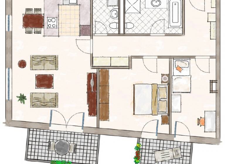 Wohnung zum Kauf - Erstbezug 549.450 € 3 Zimmer 90 m² 1. Geschoss Dorfen 84405