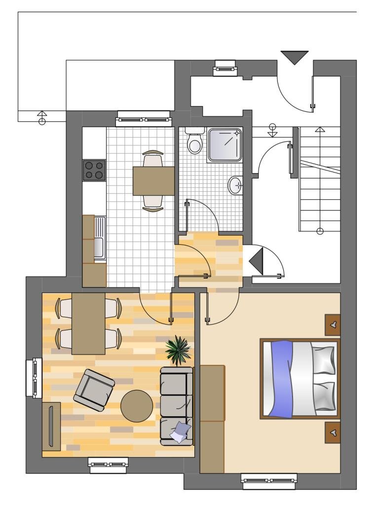 Wohnung zur Miete 339 € 2,5 Zimmer 45 m²<br/>Wohnfläche EG<br/>Geschoss Schillerstraße 23 Obstfeld-Langenstück Nachrodt-Wiblingwerde 58769