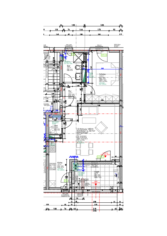 Wohnung zur Miete 700 € 2 Zimmer 60 m²<br/>Wohnfläche ab sofort<br/>Verfügbarkeit Am Paradeplatz Südstadt - West Heidelberg 69126