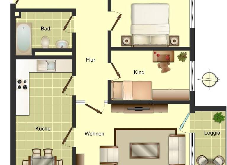 Wohnung zur Miete 1.039 € 3 Zimmer 85 m² 13. Geschoss frei ab 20.05.2026 Philippistraße 13 Sentrup Münster 48149