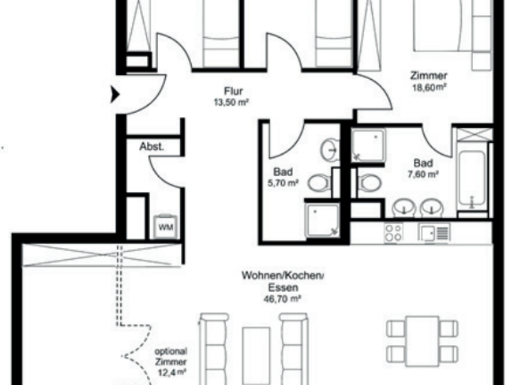 Wohnung zur Miete 3.000 € 4 Zimmer 139 m²<br/>Wohnfläche 1.<br/>Geschoss Hilda-Geiringer-Weg 8 Moabit Berlin 10557