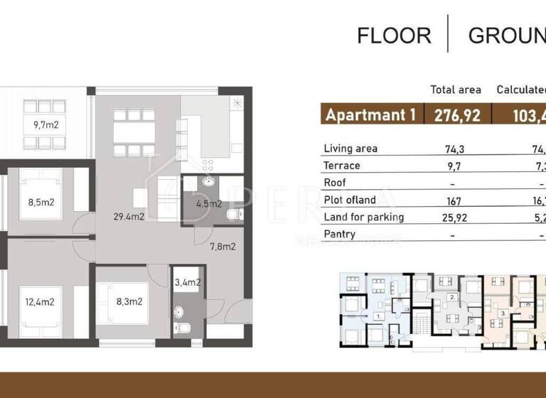 Wohnung zum Kauf 317.677 € 4 Zimmer 100 m² Nin Nin