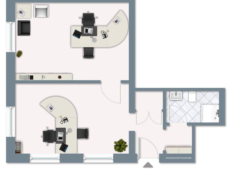 Büro zur Miete 500 € 2 Zimmer 52 m² Bürofläche Mietraching Deggendorf 94469