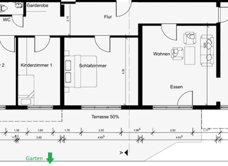 Wohnung zum Kauf provisionsfrei 385.000 € 4,5 Zimmer 137,1 m² EG Weinbergstr. 19 Zell Esslingen 73730