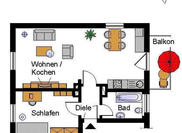 Studio zur Miete 302 € 1 Zimmer 50,4 m² frei ab 01.05.2026 Feldstr. 24 a Altena 58762