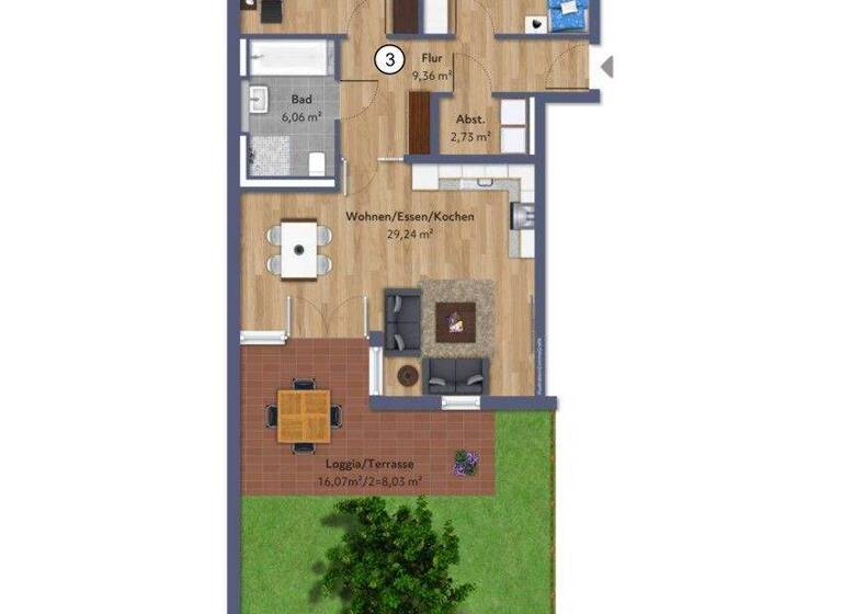 Wohnung zur Miete - Erstbezug 1.495 € 3 Zimmer 85,4 m² EG frei ab 01.06.2026 Steigenberg Penzberg 82377