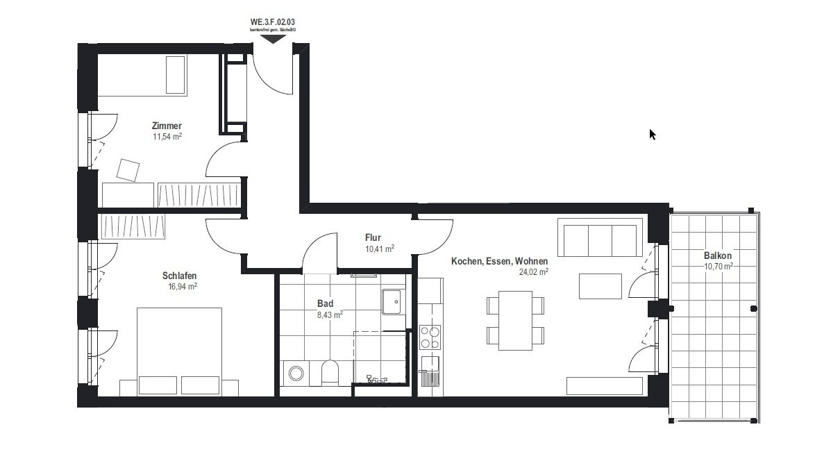 Wohnung zur Miete 1.020 € 3 Zimmer 77,2 m²<br/>Wohnfläche 3.<br/>Geschoss Beckerstraße 3 Neulindenau Leipzig 04179