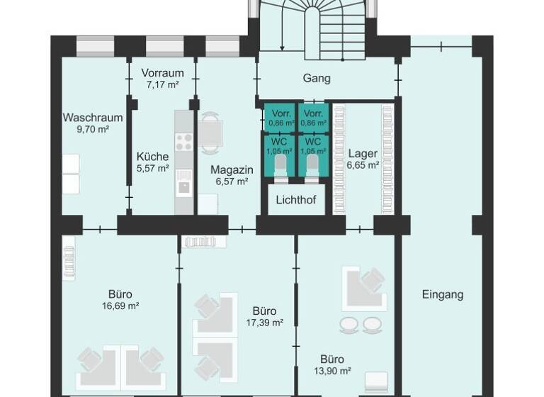 Produktionshalle zum Kauf 2.709 € 86,6 m² Lagerfläche Wien 1120