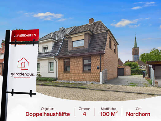 Doppelhaushälfte zum Kauf 199.000 € 100 m² 346 m² Grundstück Nordhorn 48527