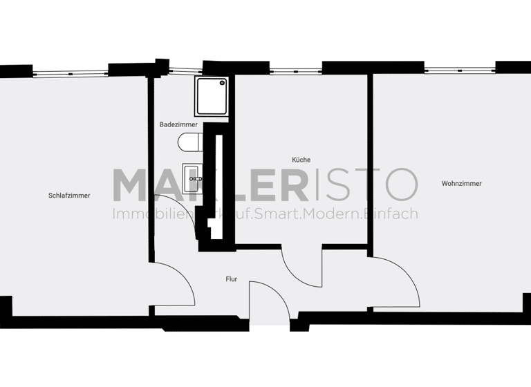 Wohnung zur Miete 495 € 2 Zimmer 52 m²<br/>Wohnfläche 2.<br/>Geschoss Sternenstraße 26 Engelsdorf Leipzig 04319