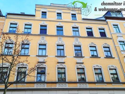 Wohnung zur Miete 463 € 3 Zimmer 78,4 m² 2. Geschoss Ludwigstraße 40 Schloßchemnitz Schloßchemnitz 09113