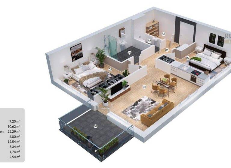 Wohnung zur Miete 1.398 € 3 Zimmer 64 m² 1. Geschoss frei ab 01.03.2026 St. Martin Klagenfurt 9020