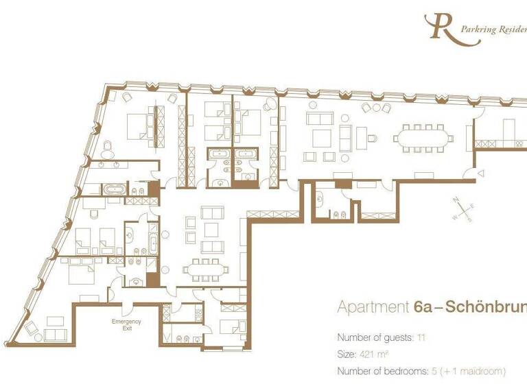 Wohnung zum Kauf 5.850.000 € 8 Zimmer 421 m² 3. Geschoss Wien 1010
