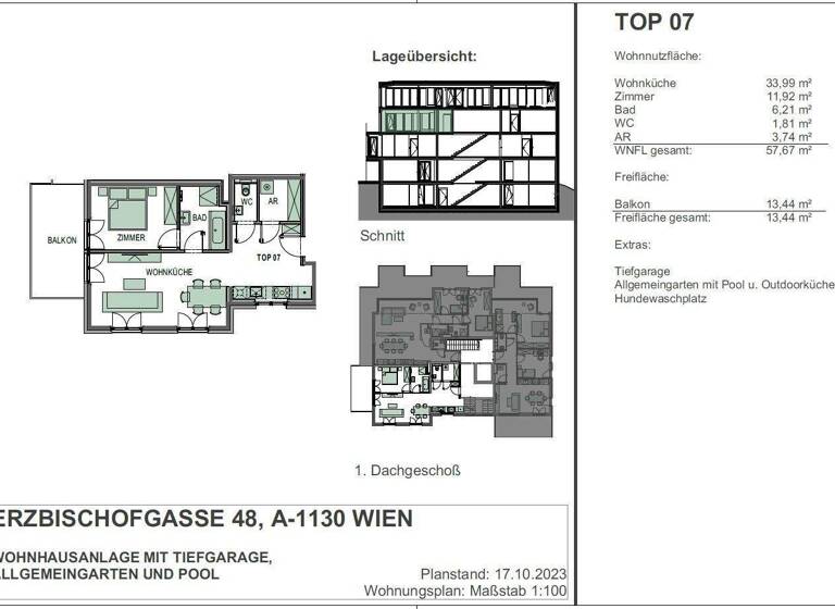 Wohnung zum Kauf - Erstbezug 650.000 € 2 Zimmer 57,6 m² 3. Geschoss Wien 1130