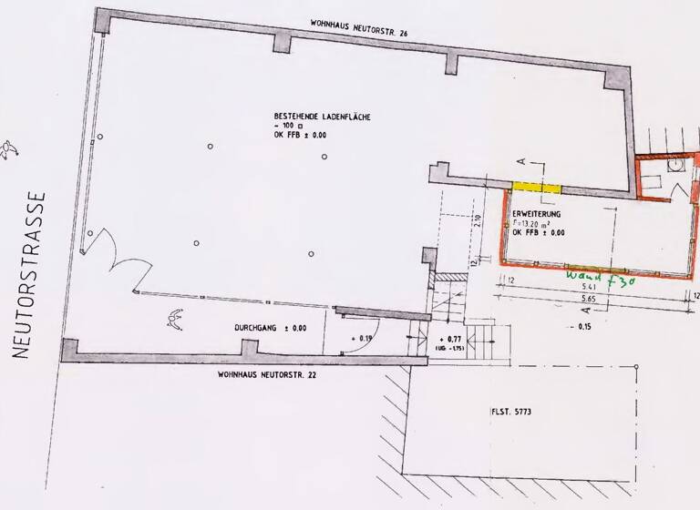 Laden zur Miete 1.100 € 1 Zimmer 113 m² Verkaufsfläche Neutorstraße 24 Breisach Breisach am Rhein 79206