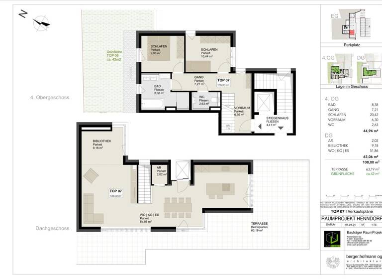 Maisonette zum Kauf - Erstbezug 798.000 € 4 Zimmer 108 m² Henndorf am Wallersee 5302