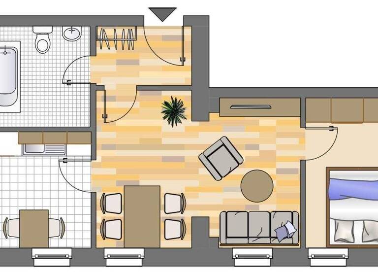 Wohnung zur Miete 365 € 2 Zimmer 42,5 m² EG Unterdelle 2 Bövinghausen Dortmund 44388