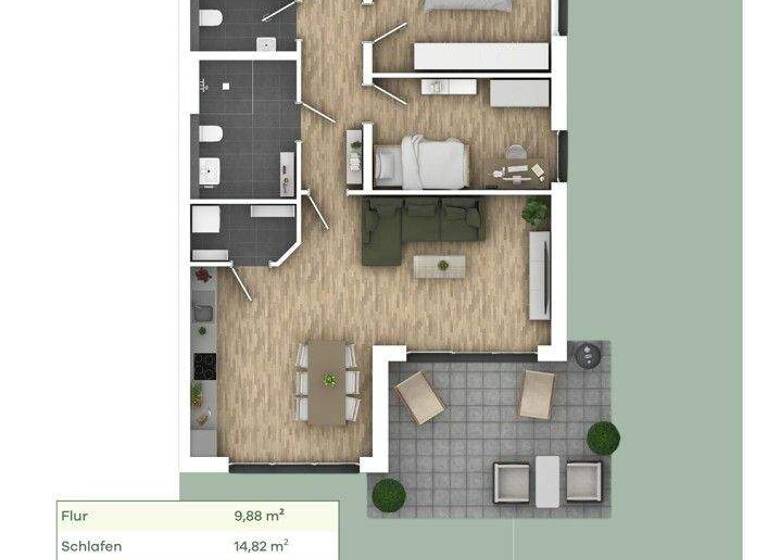 Terrassenwohnung zum Kauf provisionsfrei 424.900 € 3 Zimmer 86,4 m² Von-Behring-Straße 99a Mitte Velbert 42549