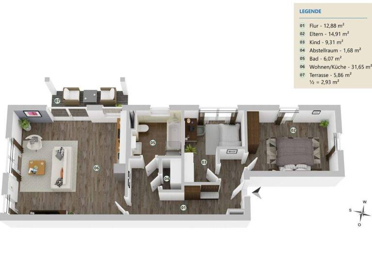 Terrassenwohnung zum Kauf 449.000 € 3 Zimmer 79,4 m² Kühlungsborn 18225