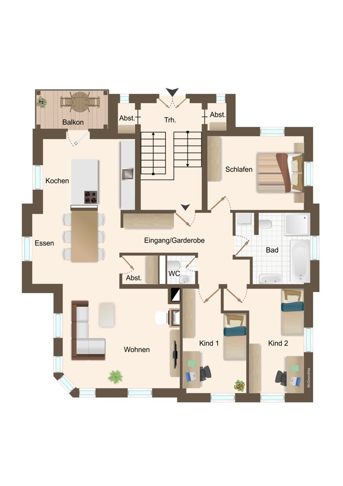 Wohnung zur Miete 1.255 € 4 Zimmer 113,2 m²<br/>Wohnfläche EG<br/>Geschoss 01.02.2025<br/>Verfügbarkeit Scheffelstraße 96 Helbersdorf 613 Chemnitz 09120