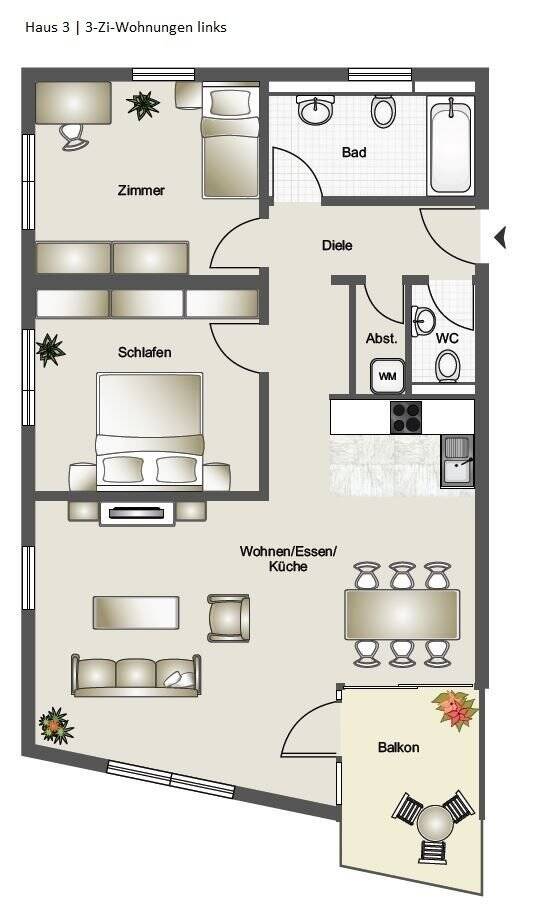 Wohnung zur Miete 1.395 € 3 Zimmer 97 m²<br/>Wohnfläche EG<br/>Geschoss 01.05.2025<br/>Verfügbarkeit Regenerstrasse 13 Friedrichshafen Friedrichshafen 88045