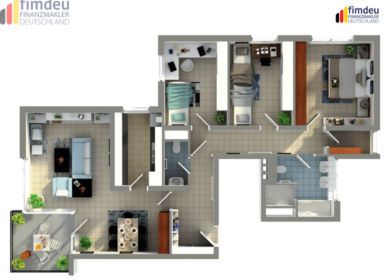 Wohnung zum Kauf 347.000 € 4 Zimmer 107 m² 2. Geschoss Renningen 71272