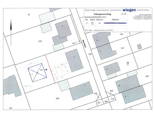 Grundstück zum Kauf provisionsfrei 339.000 € 413 m² Grundstück Baugenehmigung vorhanden Alte Ruhr 4 Wickede Wickede (Ruhr) 58739