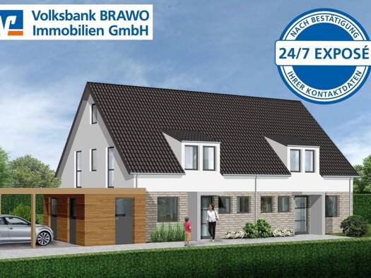 Doppelhaushälfte zum Kauf - Erstbezug provisionsfrei 439.500 € 4 Zimmer 121 m² 449,6 m² Grundstück Gamsen Gifhorn 38518