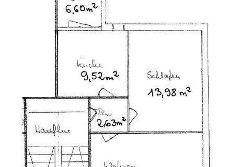 Wohnung zur Miete 310 € 2 Zimmer 48 m² 1. Geschoss Lange Straße 14 Röderau-Bobersen 01619