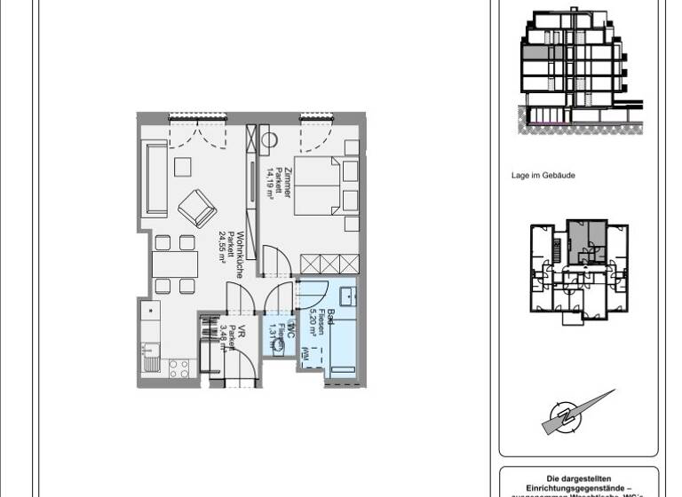 Wohnung zum Kauf - Erstbezug 275.000 € 2 Zimmer 48,7 m² 3. Geschoss Wien 1210