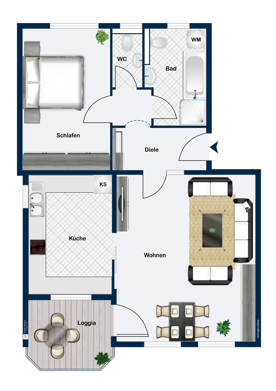 Wohnung zum Kauf 295.000 € 2 Zimmer 65 m²<br/>Wohnfläche 2.<br/>Geschoss Baden-Baden - Kernstadt Baden-Baden 76530