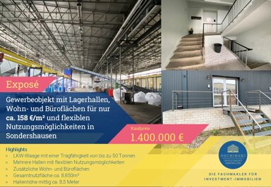 Lagerhalle zum Kauf 158 € 6.250 m² Lagerfläche Sondershausen Sondershausen 99706