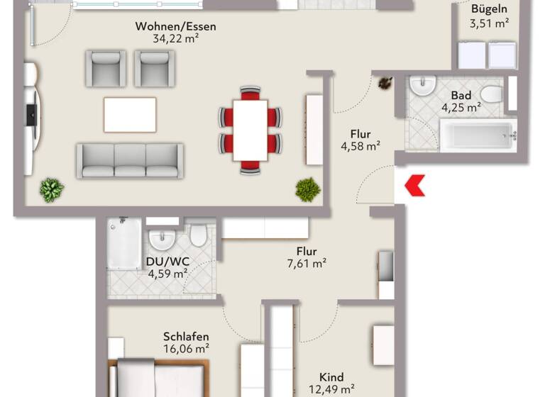 Wohnung zum Kauf 1.000.000 € 3 Zimmer 101,5 m²<br/>Wohnfläche 1.<br/>Geschoss Nymphenburg München 80638