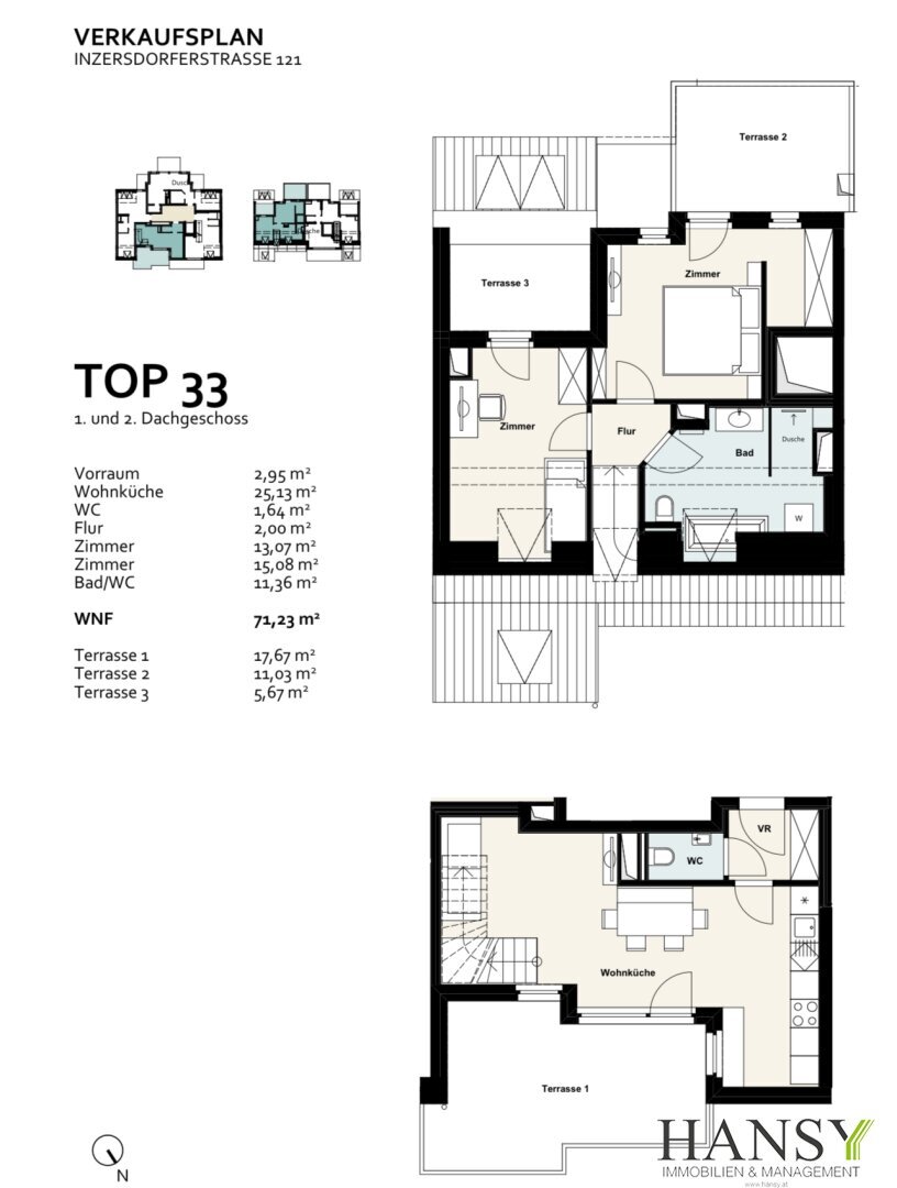 Maisonette zum Kauf 599.000 € 3 Zimmer 71,2 m²<br/>Wohnfläche 6.<br/>Geschoss Wien 1100