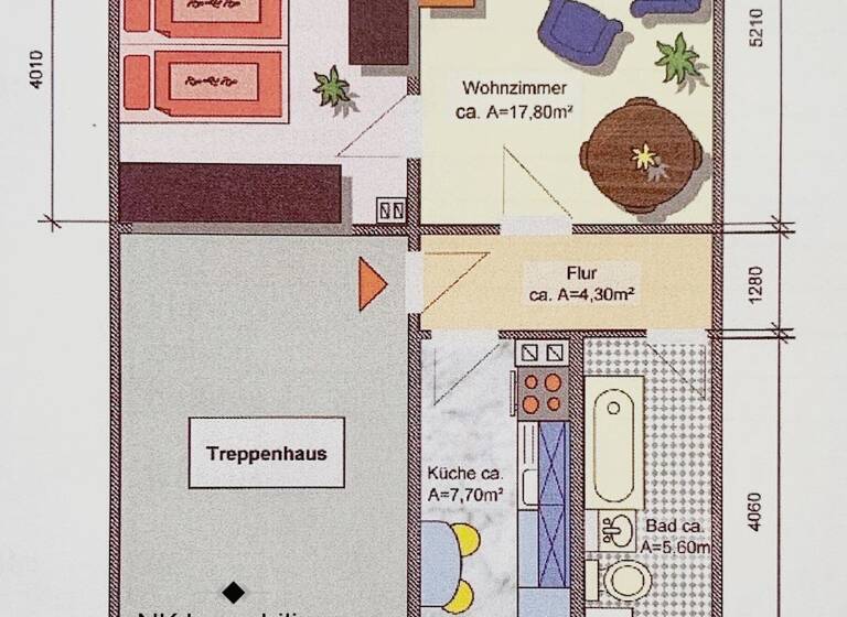 Wohnung zur Miete 326 € 2 Zimmer 50,9 m² Professor-Willkomm-Str. 9d Limbach-Oberfrohna 09212