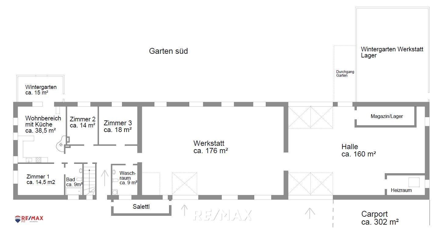 Produktionshalle zum Kauf 425 m²<br/>Lagerfläche Altschwendt 4721