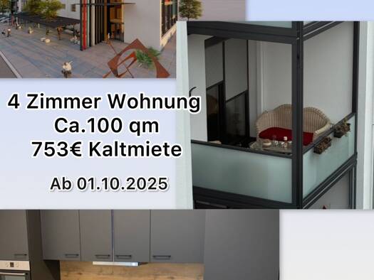 Wohnung zur Miete 750 € 4 Zimmer 100 m² 2. Geschoss frei ab sofort Eichendorfstrasse 28 Schwenningen Villingen-Schwenningen 78054