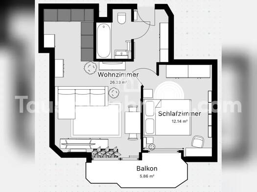 Wohnung zur Miete Tauschwohnung 595 € 2 Zimmer 50 m² 1. Geschoss Düsseldorf 40549