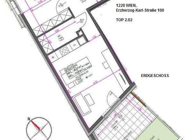 Wohnung zum Kauf 349.900 € 2 Zimmer 49,3 m² Wien 1220