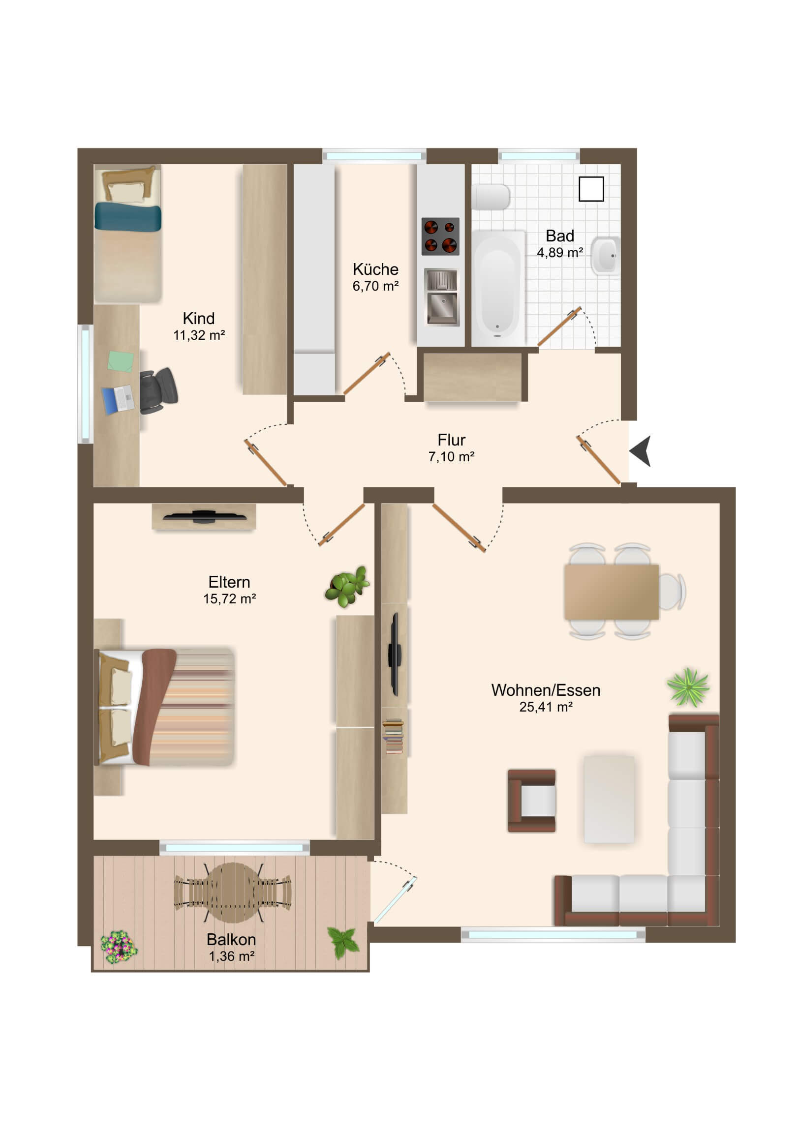 Wohnung zum Kauf 250.000 € 3 Zimmer 70 m²<br/>Wohnfläche 2.<br/>Geschoss Freinsheim 67251