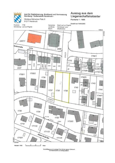 Grundstück zum Kauf 1.185.000 € 1.672 m² Grundstück Erbsenbodenstraße Lauf rechts Lauf 91207