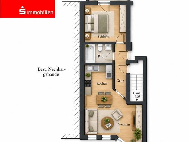 Wohnung zum Kauf 95.000 € 2 Zimmer 63 m² 2. Geschoss Meiningen Meiningen 98617