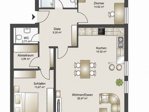 Wohnung zur Miete 1.550 € 3 Zimmer 104,2 m² frei ab 01.11.2026 Gartenäcker 1 Gernsbach Gernsbach 76593