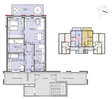 Wohnung zur Miete 1.190 € 3 Zimmer 78,1 m² Dachgeschoss, 3. Geschoss Behnsrade 14 Lohbrügge Hamburg 21031