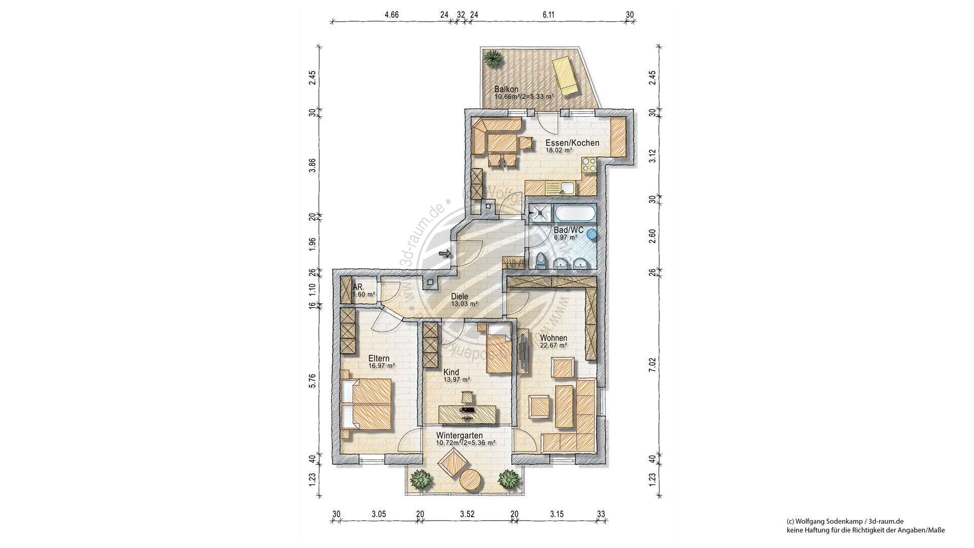 Wohnung zur Miete 885 € 3,5 Zimmer 103,9 m²<br/>Wohnfläche 2.<br/>Geschoss Mengen Mengen 88512