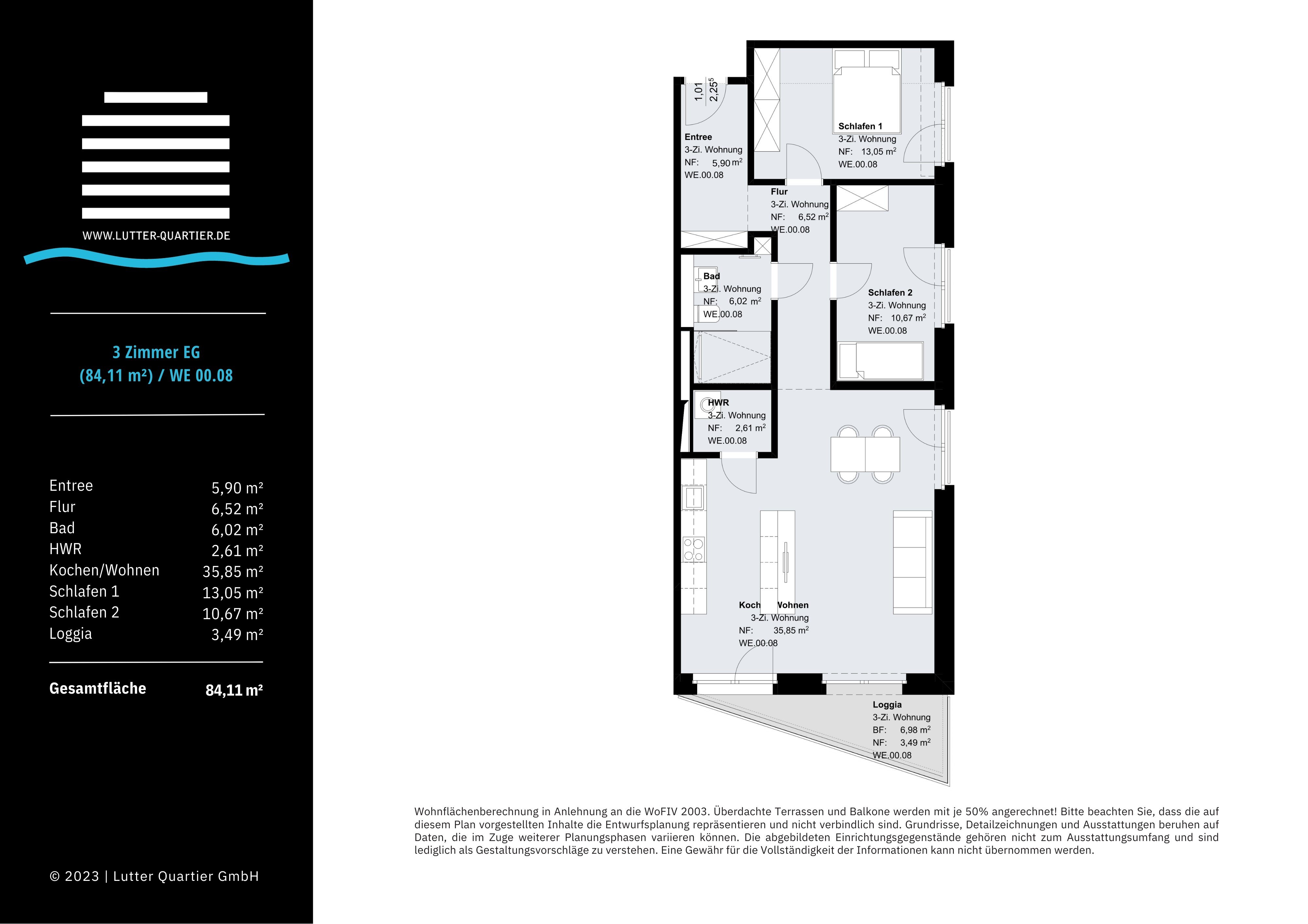 Wohnung zum Kauf 480.339 € 3 Zimmer 84,1 m²<br/>Wohnfläche Ravensberger Straße 7 Dürkopp Bielefeld 33602